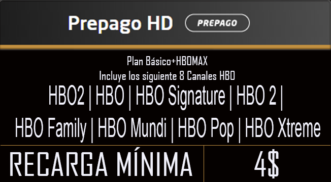 PREPAGO PLUS HD PLAN BASICO + HBO MAX